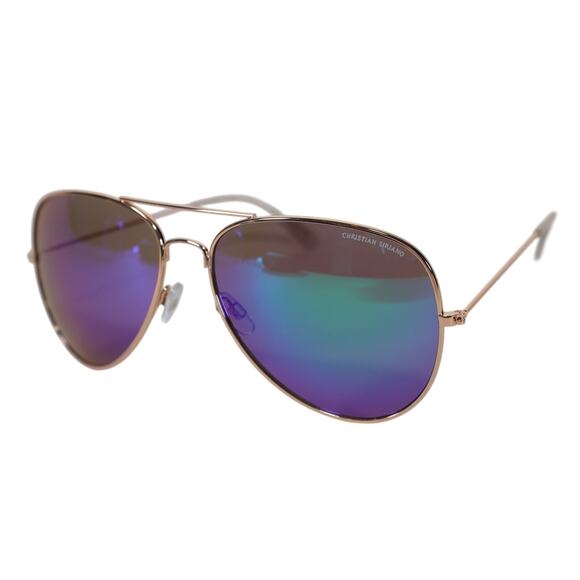 Christian Siriano Accessories - Christian Siriano Metal Aviator Sunglasses - Gold / Blue Green Mirror Lens - NWT
